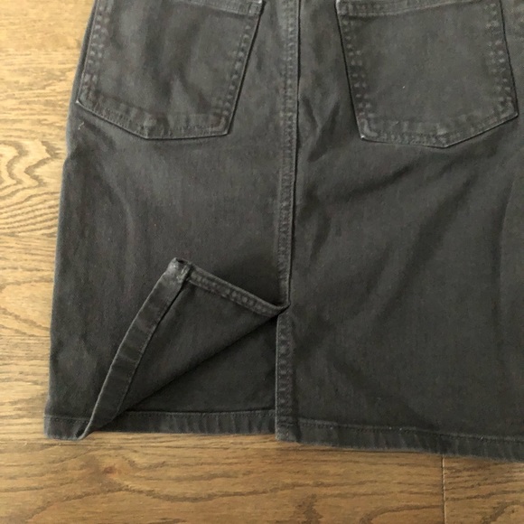 American Apparel Grey Denim Mini Skirt Pencil Skirt High Waisted - Picture 3 of 5